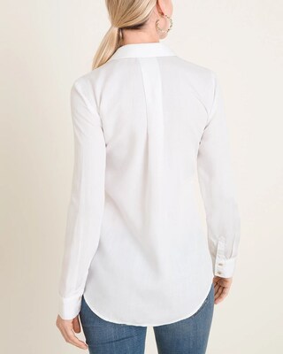 No-Stain White Classic Denim Shirt