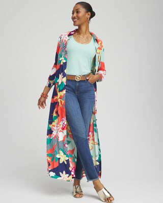 Floral Maxi Shirt Dress