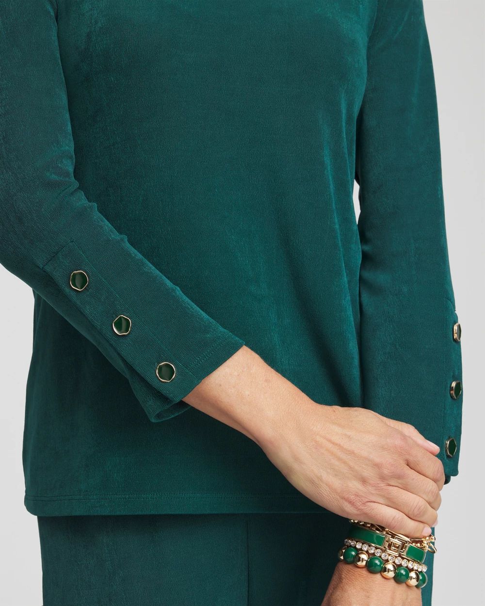 Travelers™ Button Sleeve Layering Top
