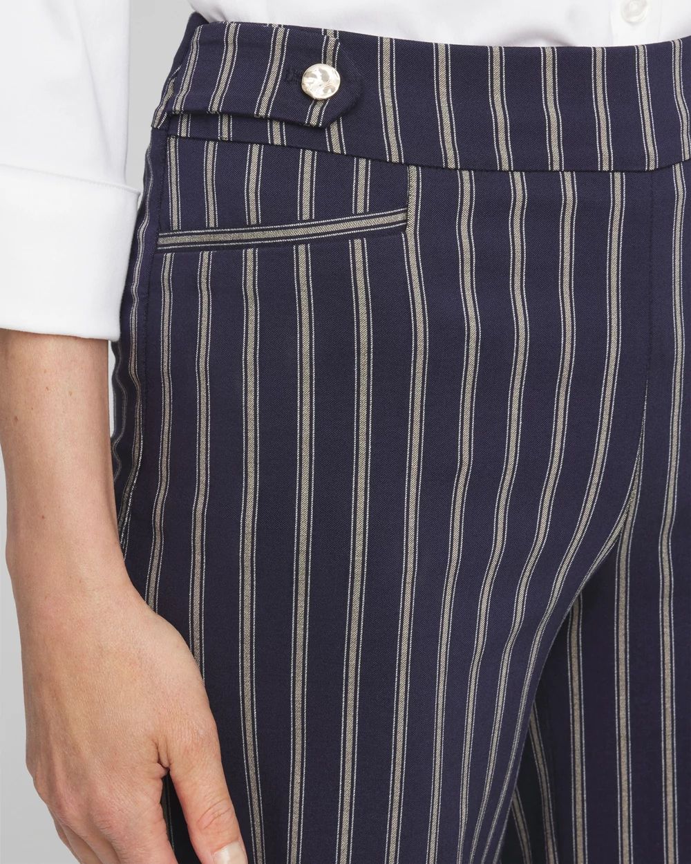 Brigitte Double Stripe Wide Leg Cropped Pants