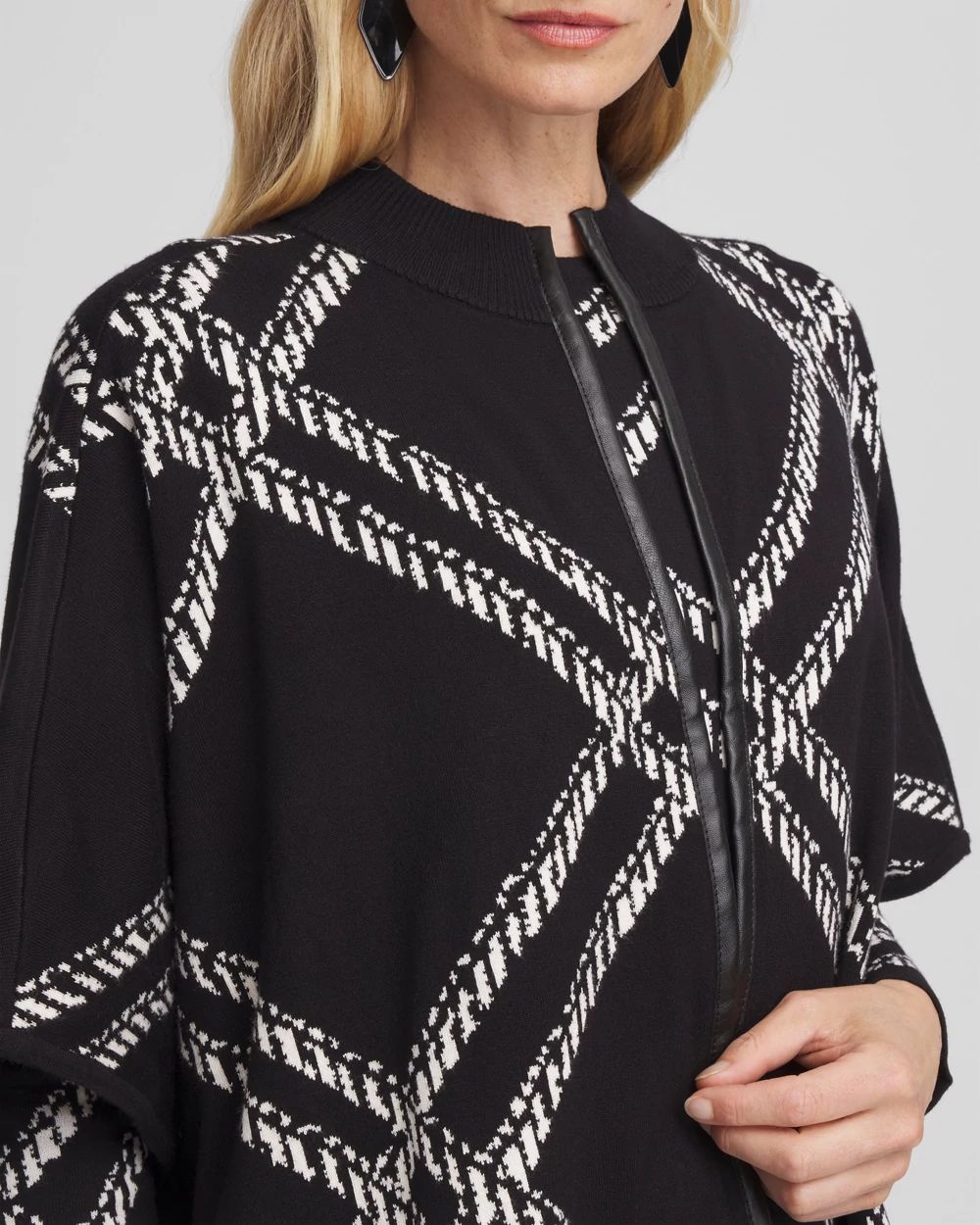 Plaid Mockneck Ruana