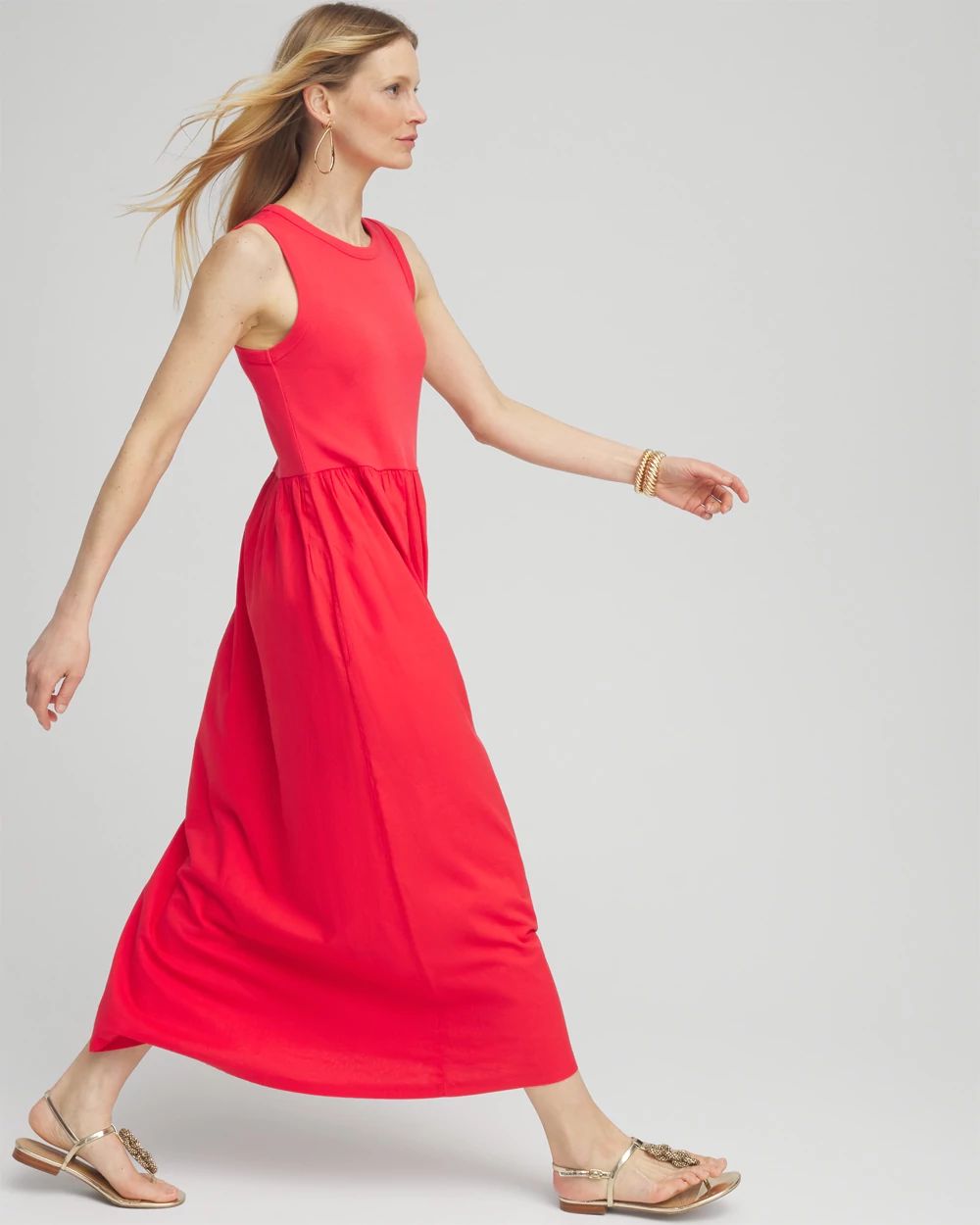 Fit & Flare Tank Maxi Dress