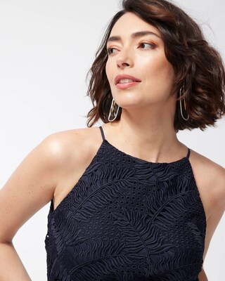 Lace Halter Midi Dress