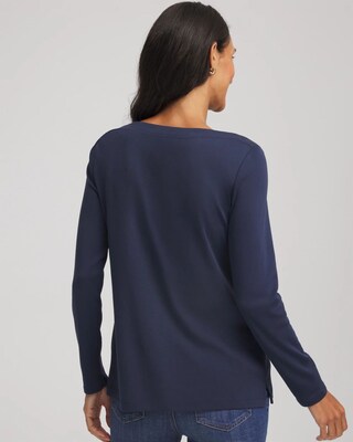 Stretch Cotton Boatneck Tunic