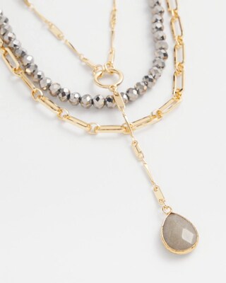 Mixed Metal Multi Strand Necklace