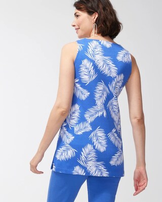 Pima Palm Print Pocket Tunic