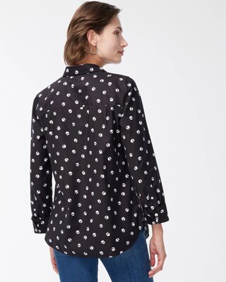 No Iron Stretch Space Dot Shirt
