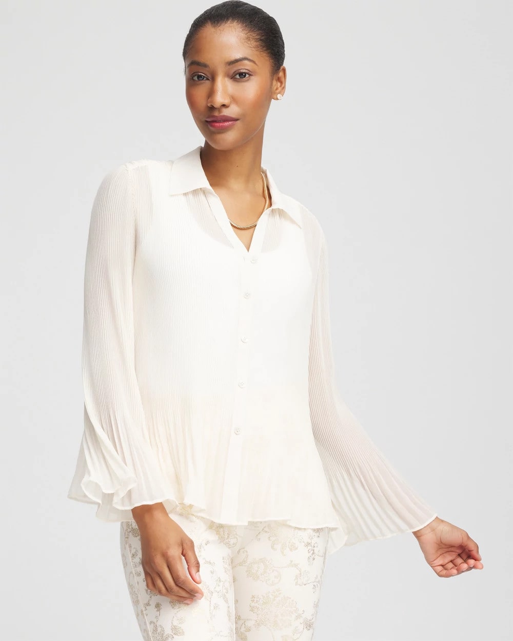 Pleated Georgette Blouse
