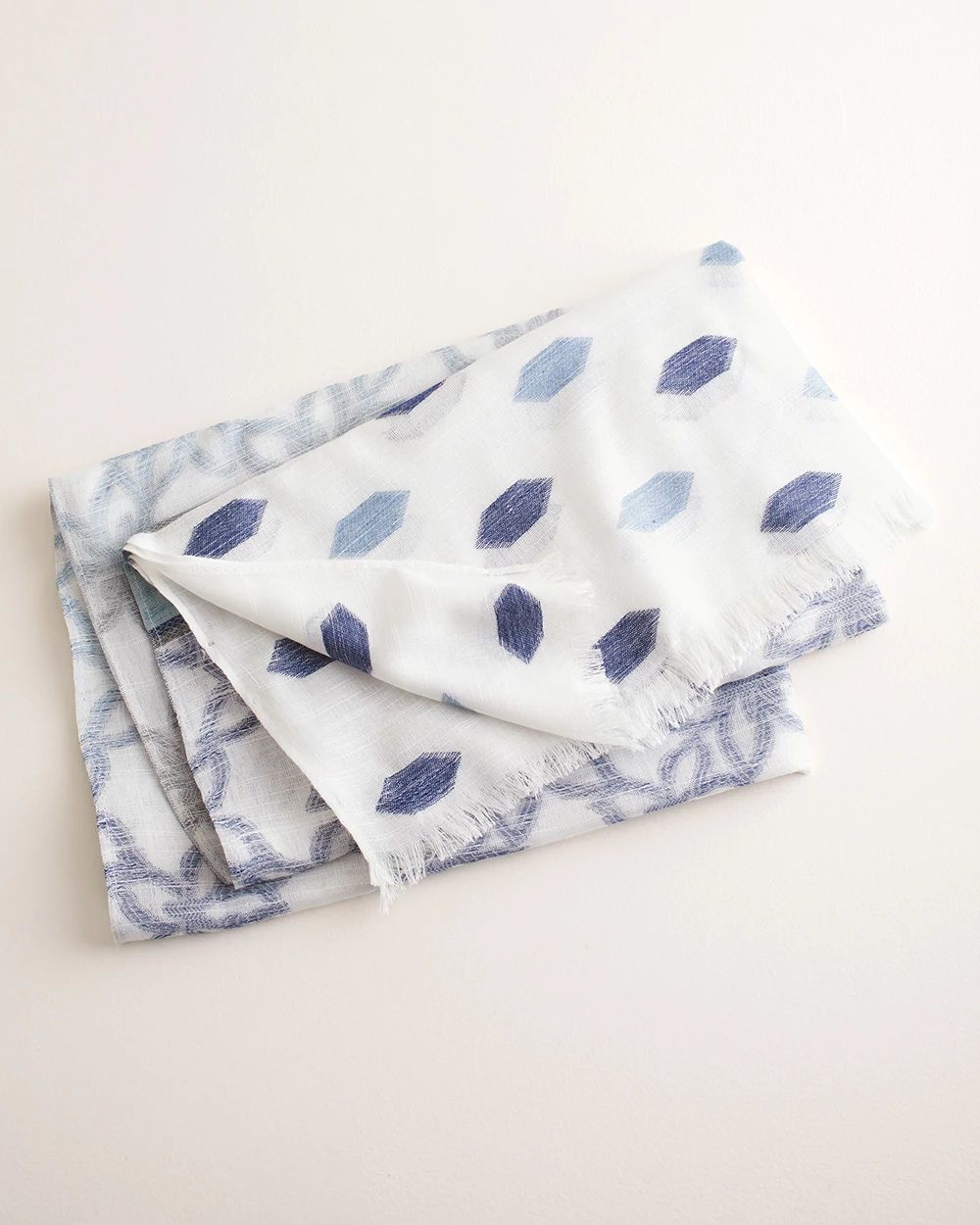 Geometric Floral Dot Oblong Scarf