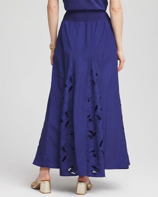 Godet Maxi Eyelet Skirt click to view larger image.
