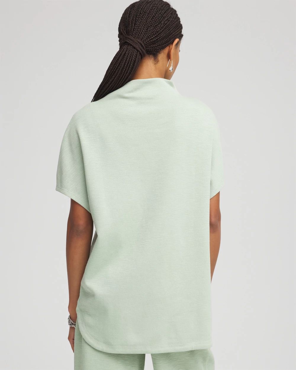 Zenergy® Beach Slub Funnel Neck Pullover Top