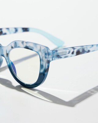 Blue Wide Cateye Readers