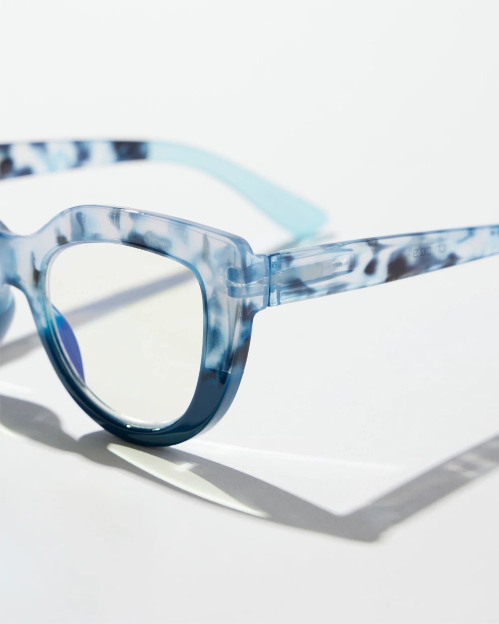 Blue Wide Cateye Readers