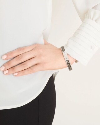 Tiger-Print Skinny Cuff Bracelet