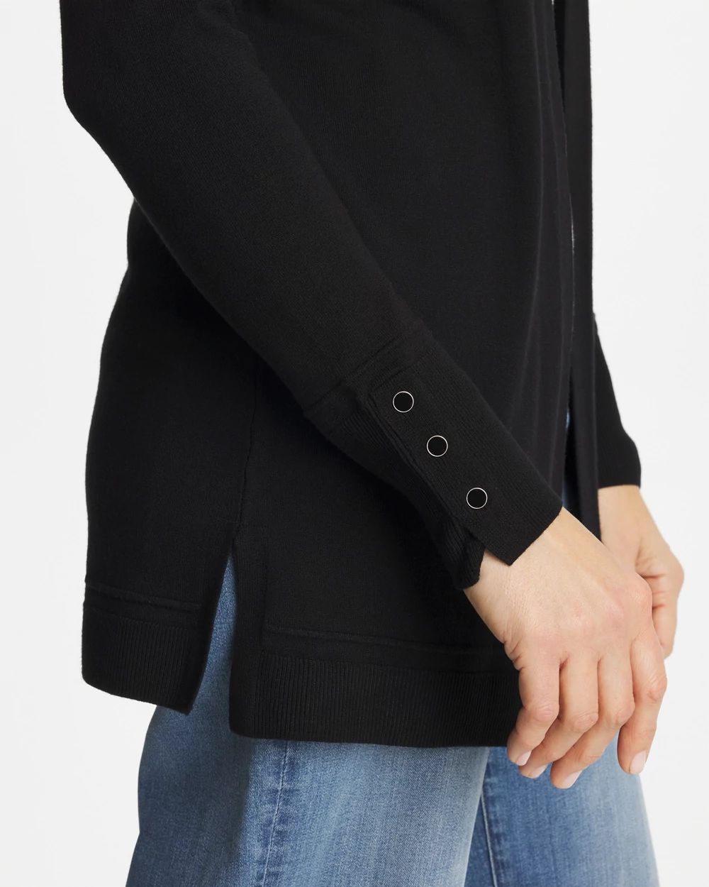 Ella Ottoman-Trim Cardigan