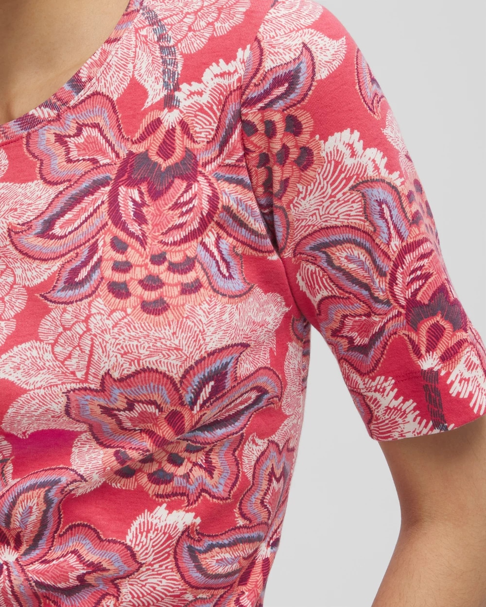 Floral Everyday Elbow Sleeve Tee