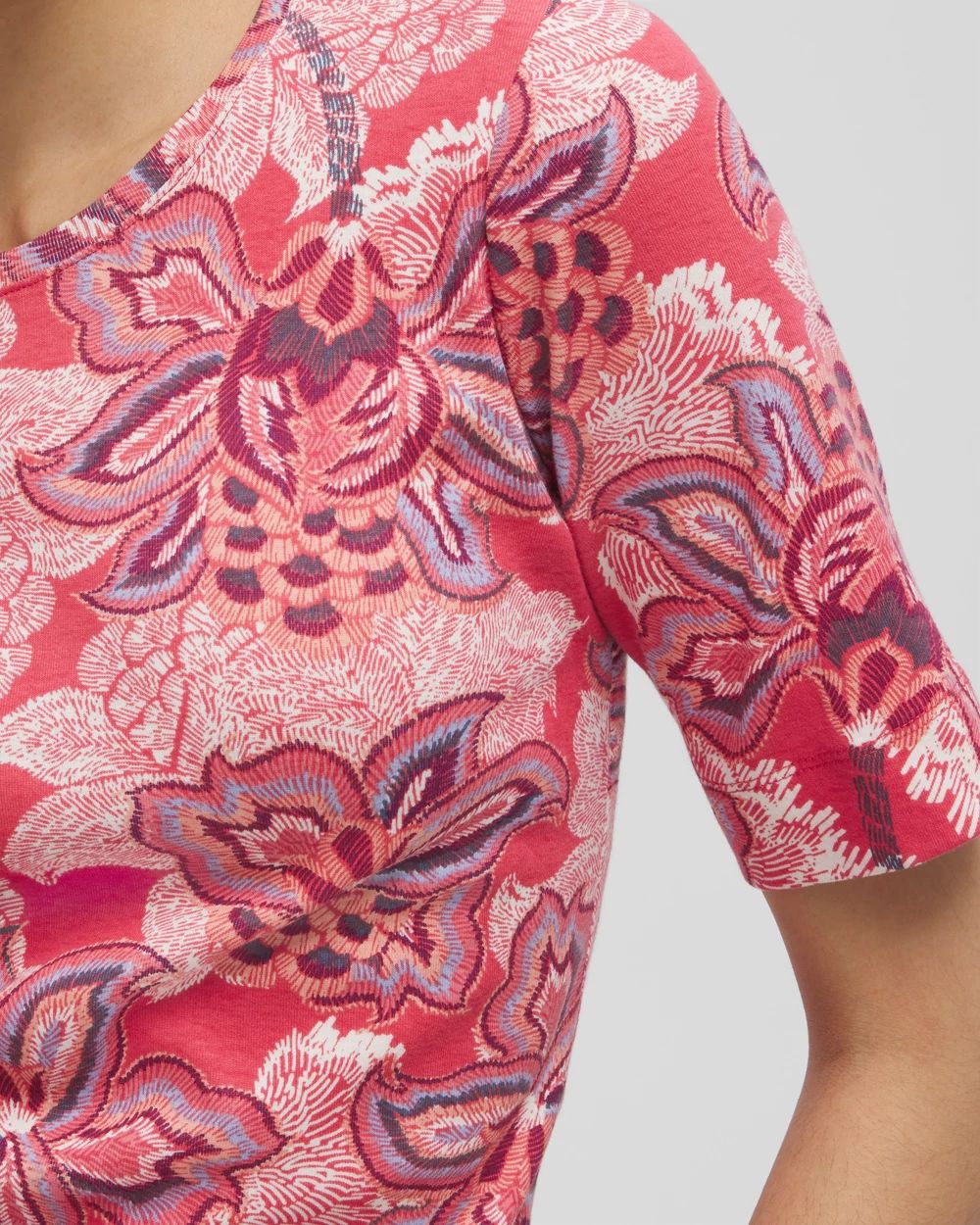 Floral Everyday Elbow Sleeve Tee