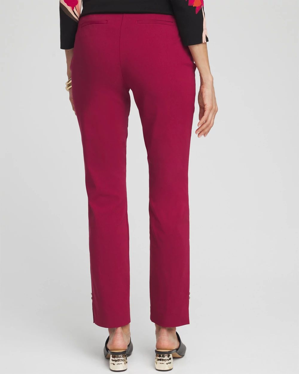 Brigitte Rivet Slit Ankle Pants click to view larger image.