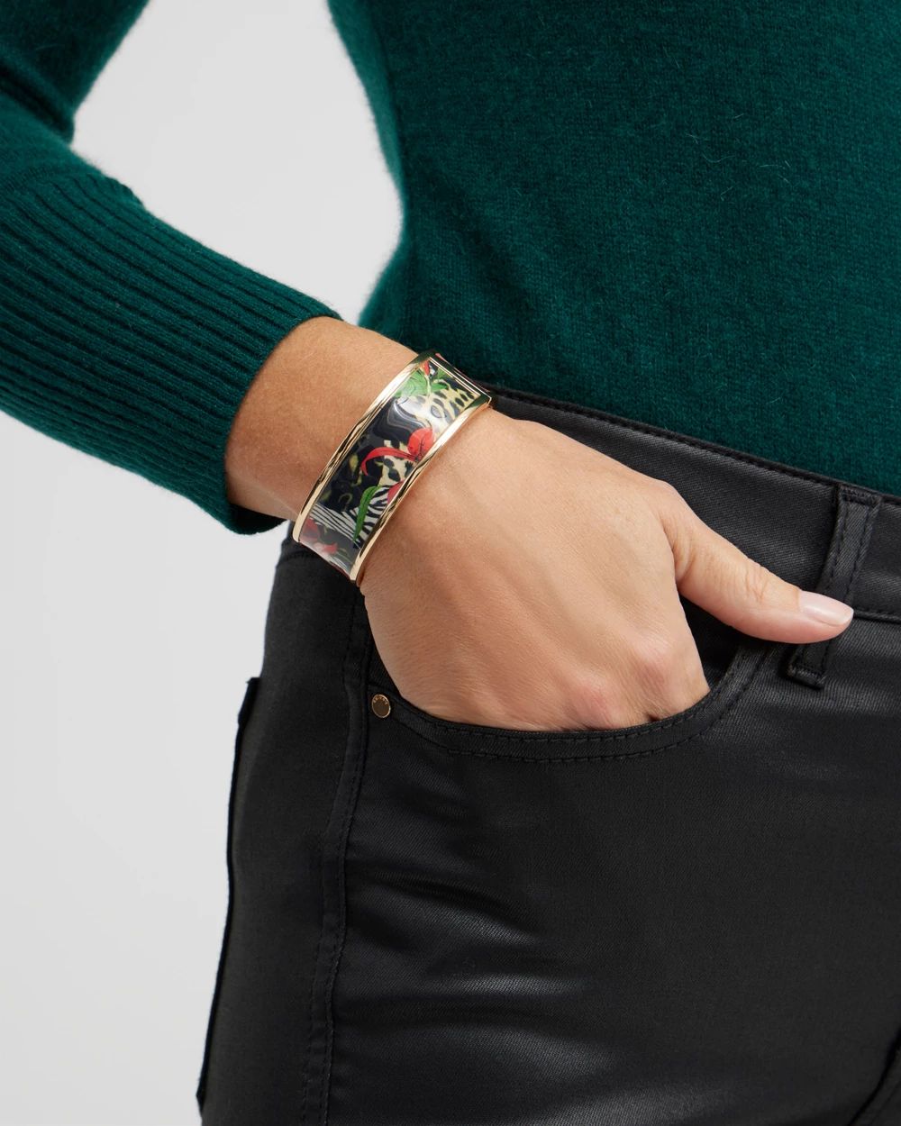 Mixed Print Bangle Bracelet