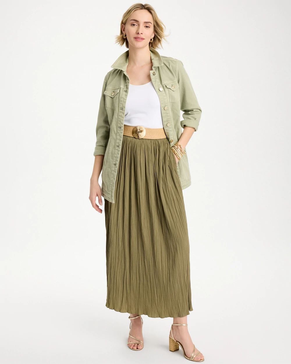 Sea Island Pull-On Maxi Skirt click to view larger image.
