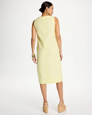 Linen-Cotton Henley Dress click to view larger image.