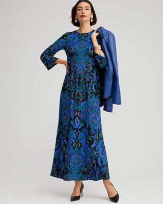 Medallion Flare Sleeve Maxi Dress