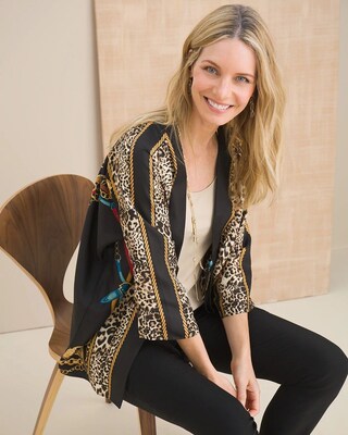 Animal-Print Kimono