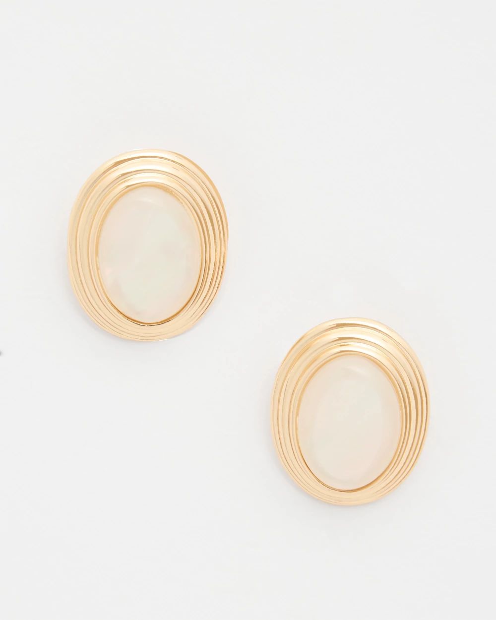 Neutral Cab Clip-On Earrings