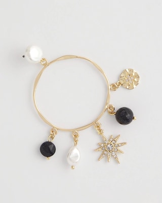 Starry Night Charm Hoop Earrings click to view larger image.