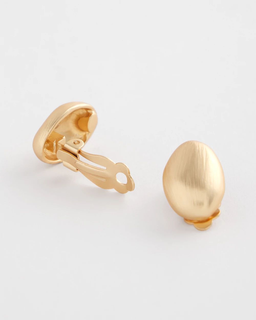 No Droop™ Gold Stud Clip-On Earrings