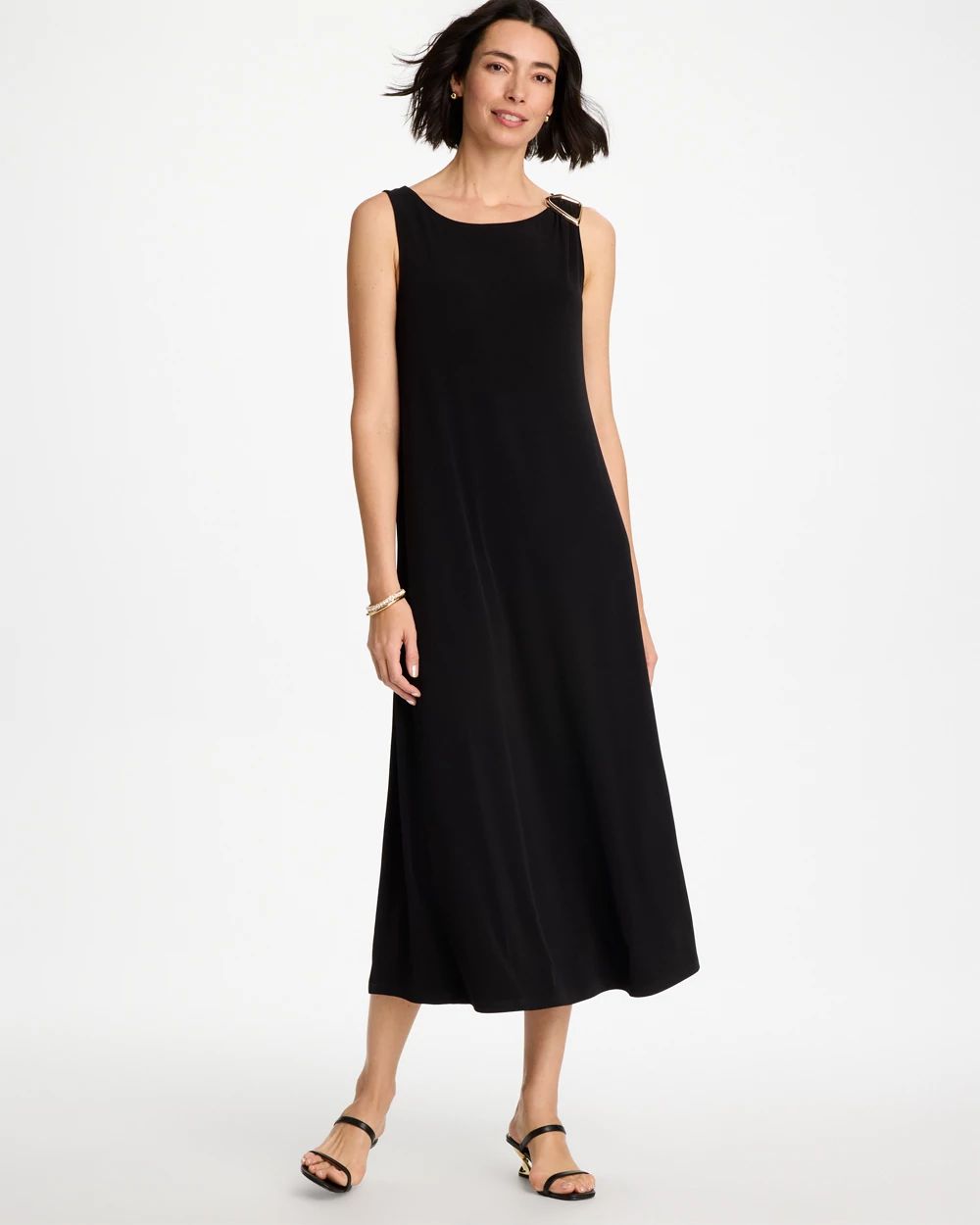 Petite Travelers™ Knit Buckle Maxi Dress