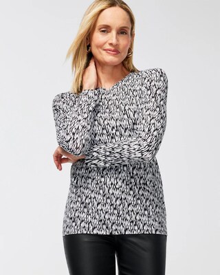 Touch of Cool Leopard Ikat Layering Tee