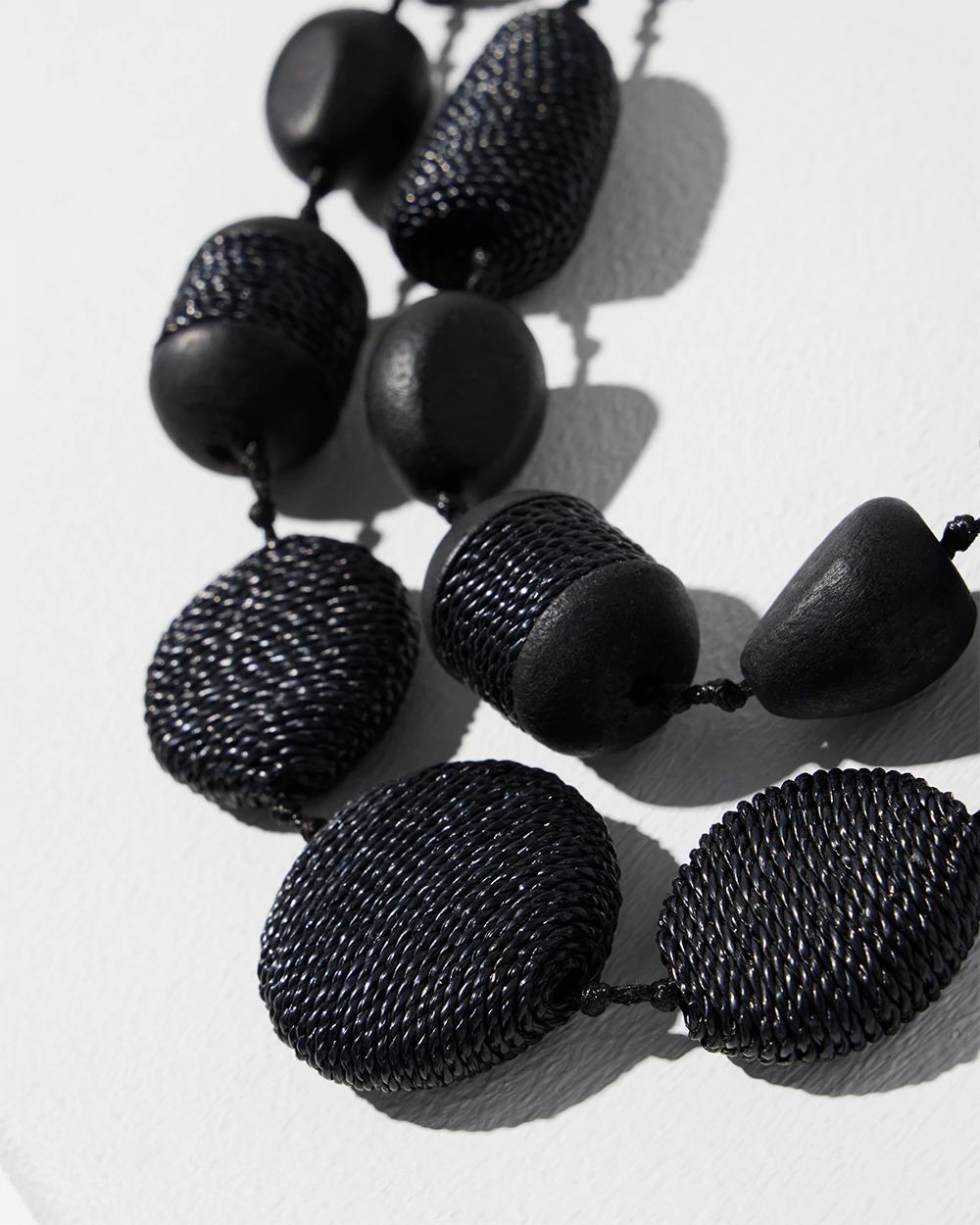 Black Multistrand Necklace