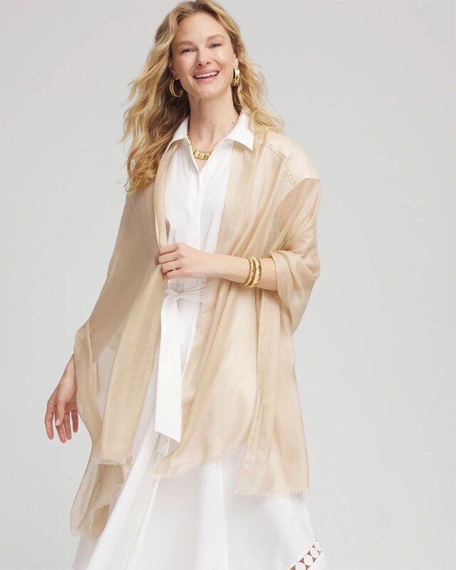 Lightweight Cashmere-Blend Wrap - image 1