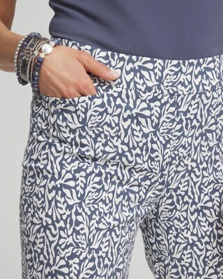 Brigitte Reef Print Slim Cropped Pants