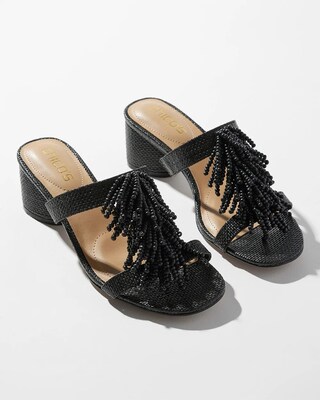Beaded Fringe Sandals