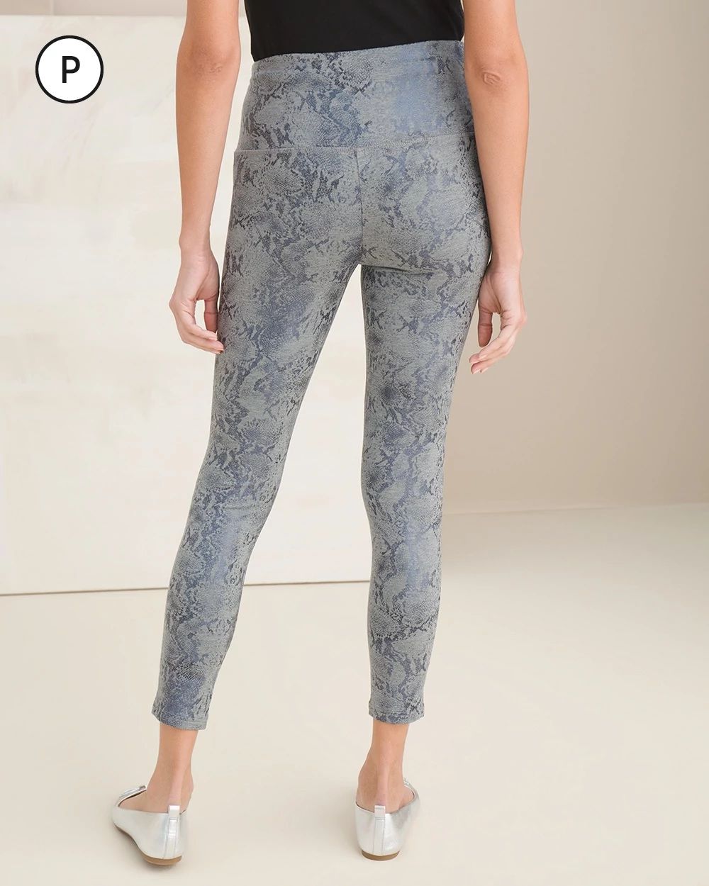 Zenergy So Slimming Petite Foil Snake Print Leggings