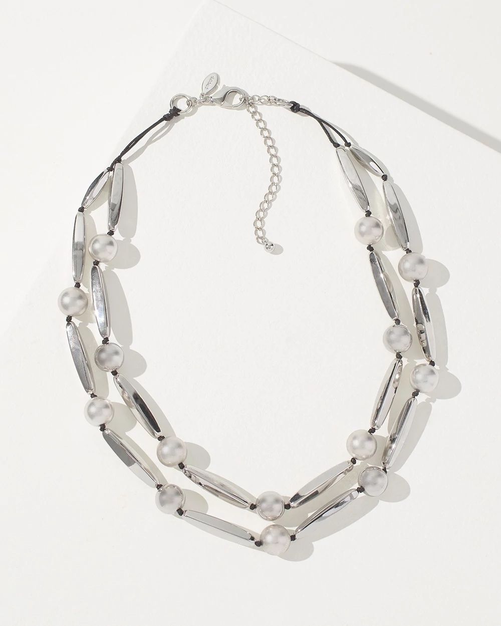 Silver Short Multi-Strand Necklace