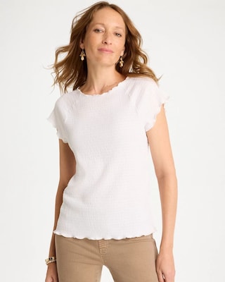 Textured Knit Lettuce Raglan Tee click to view larger image.