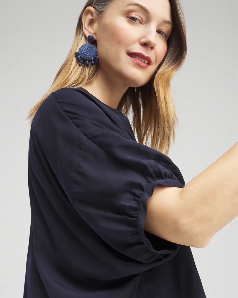 Pintuck Dolman Sleeve Shirt