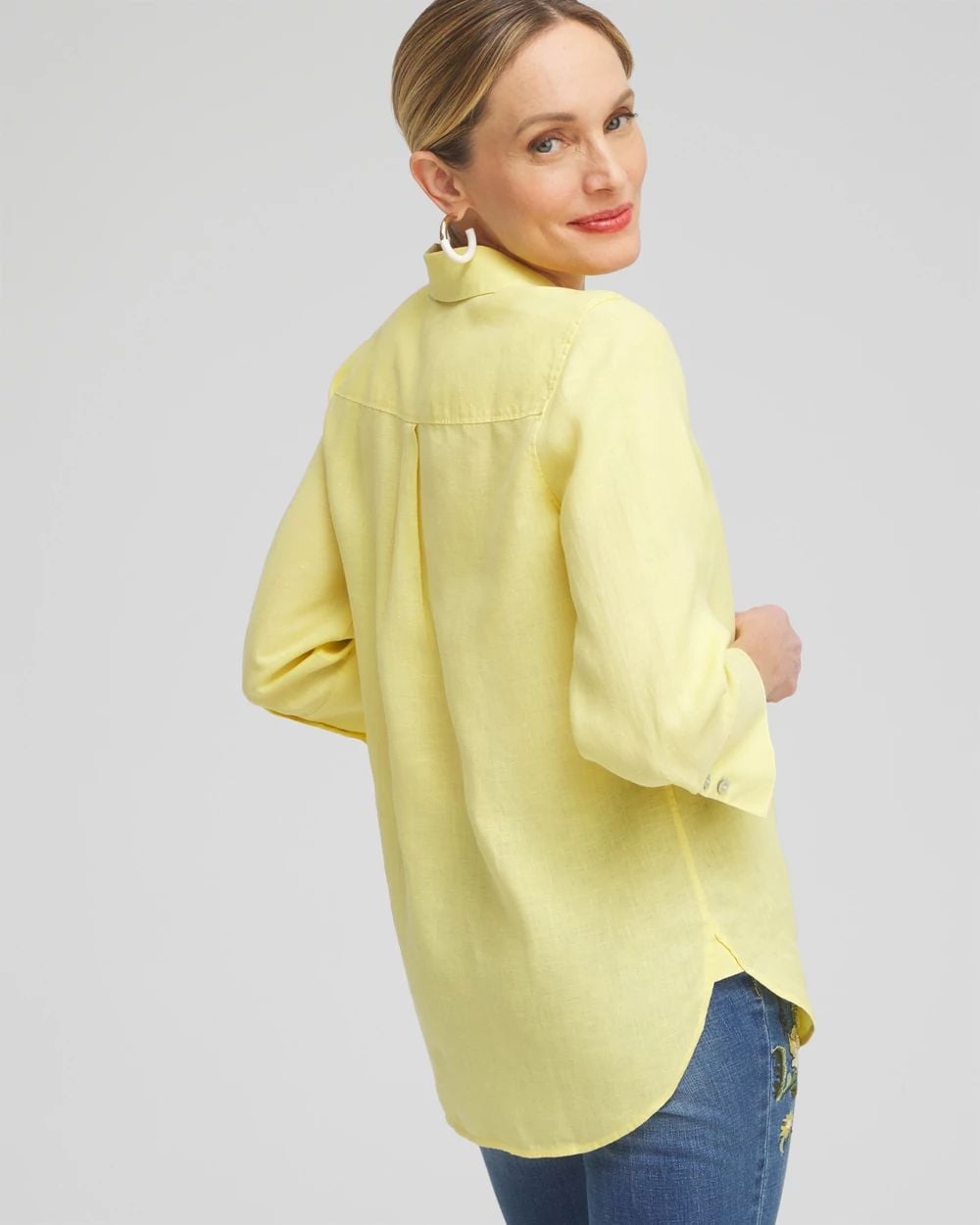 No Iron™ Linen 3/4 Sleeve Shirt