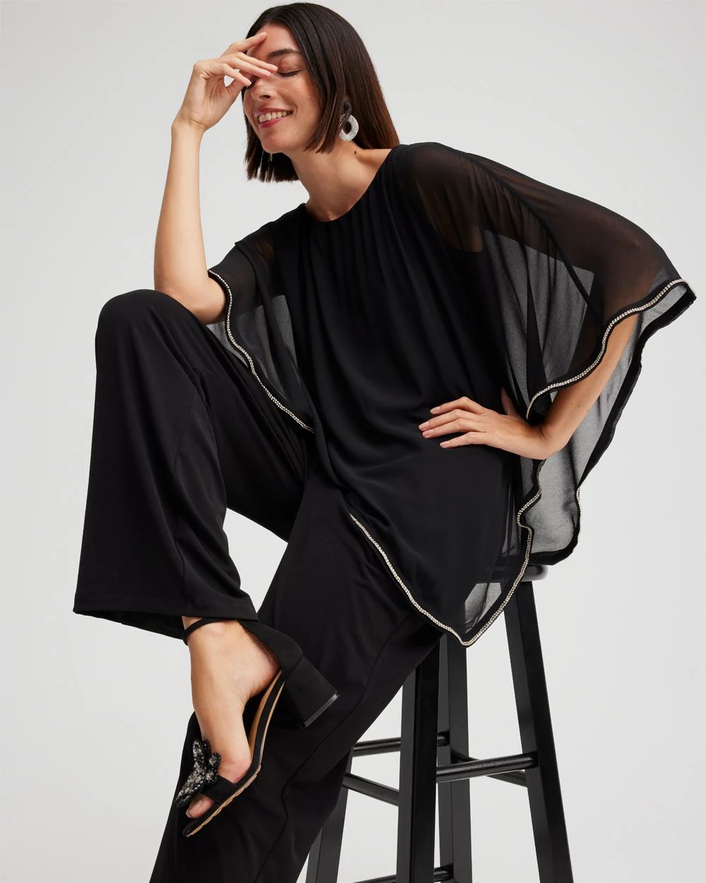 Embellished Chiffon Jumpsuit