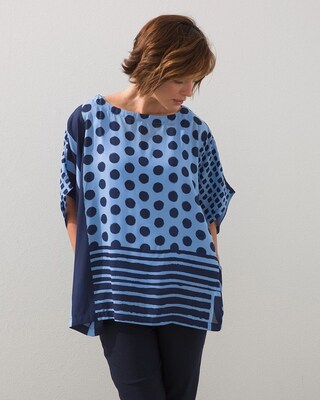 Mixed Dot Poncho
