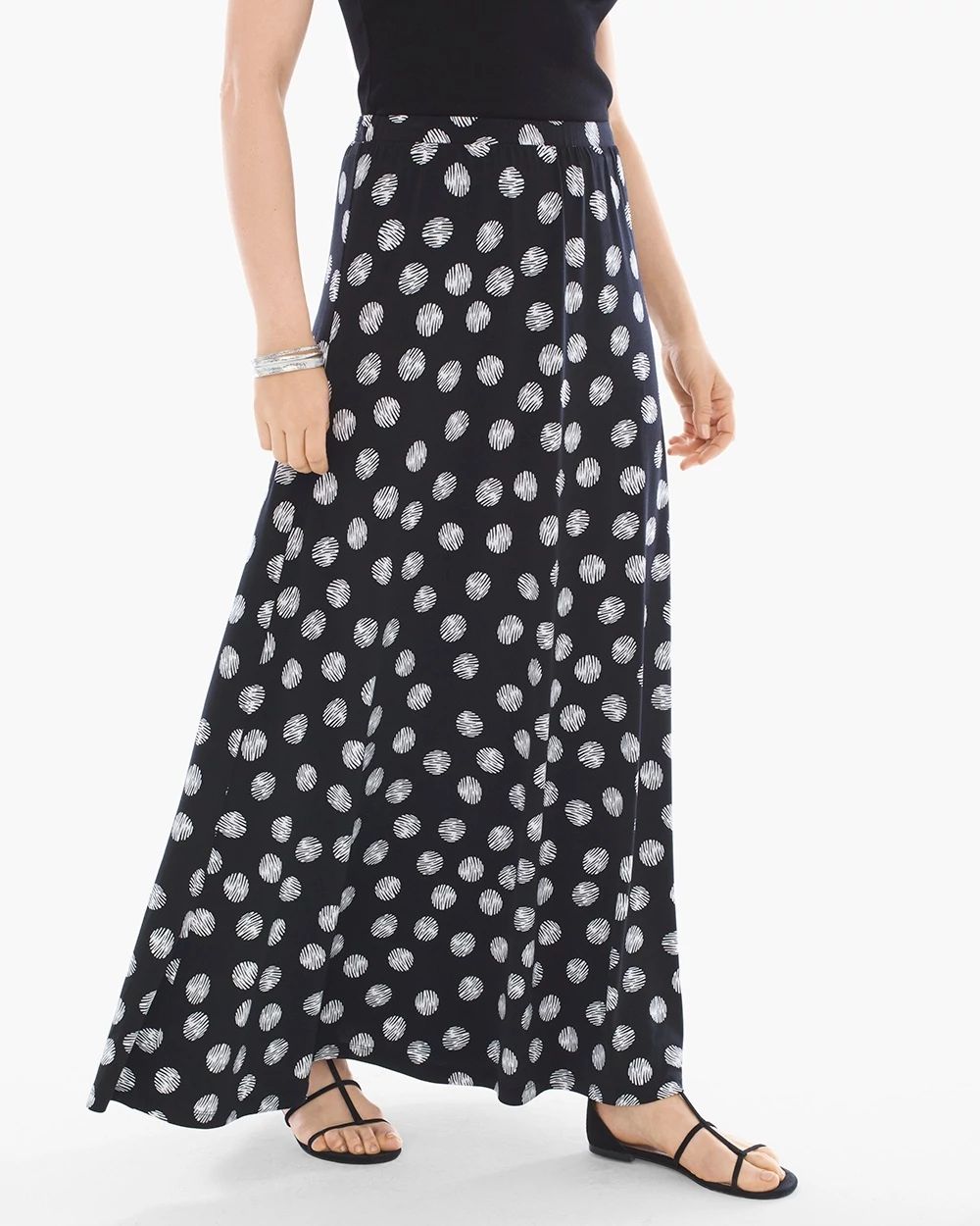 Polka Dot Maxi Skirt