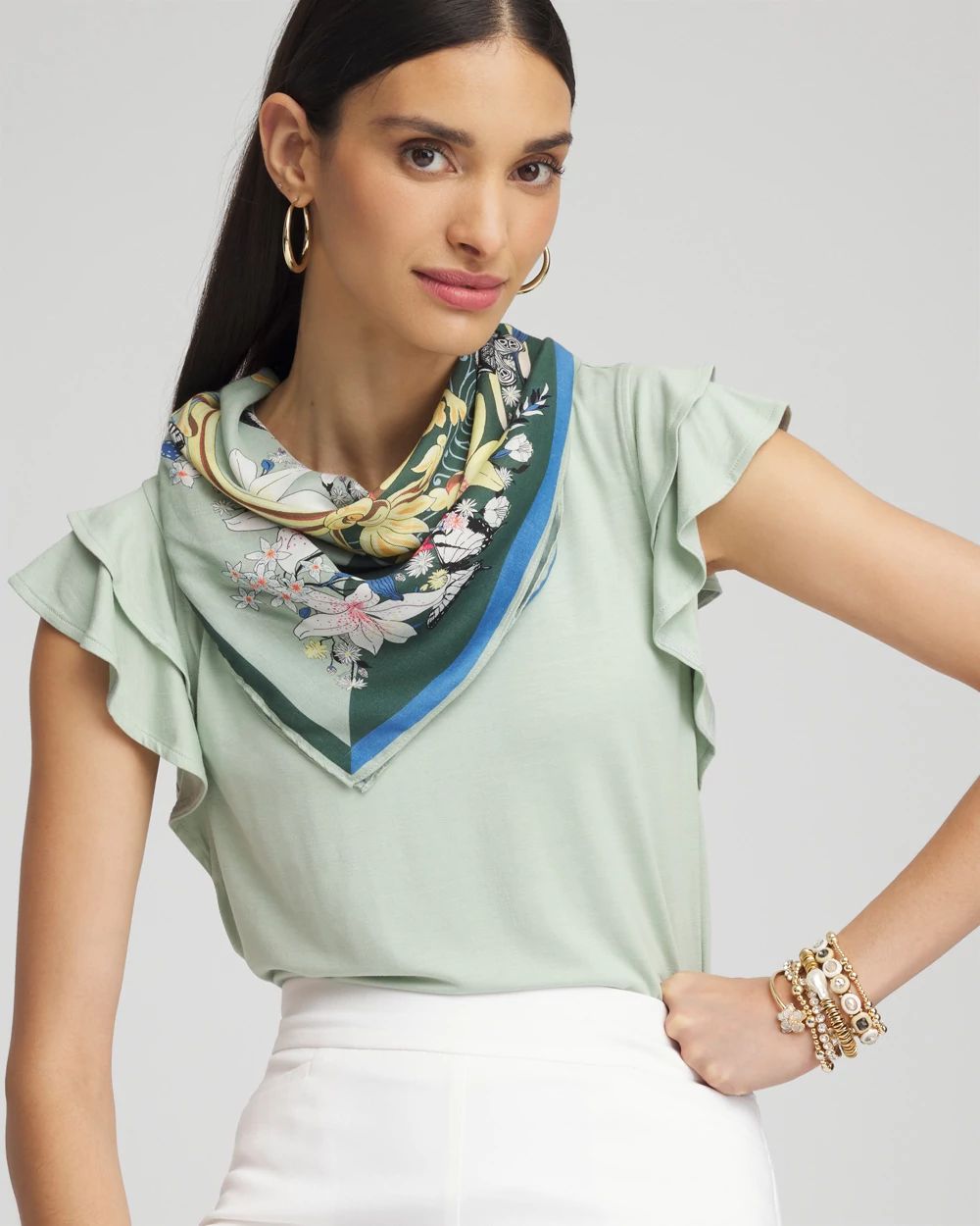 Spring Butterflies Square Neckerchief