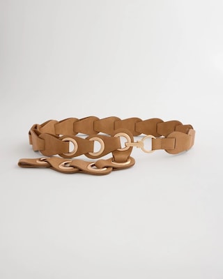 Faux Suede Grommet Belt