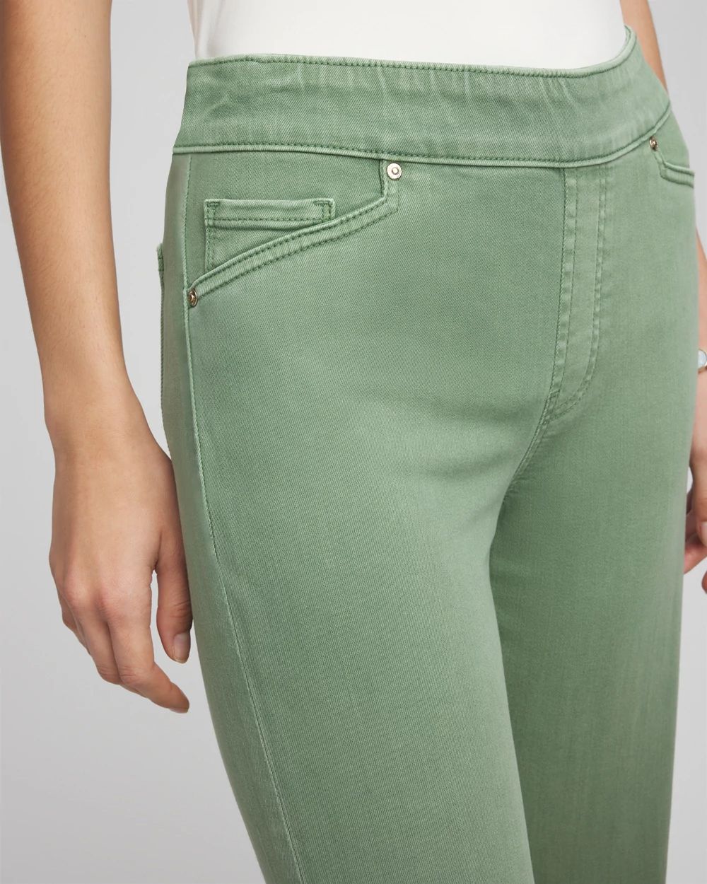 Relaxed-Leg Pull-On Jeans