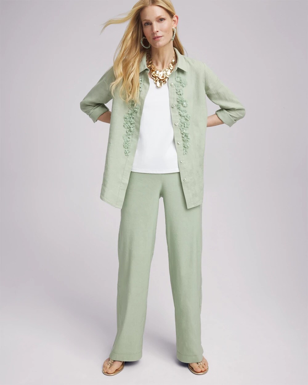 Linen Stretch Relaxed Pants