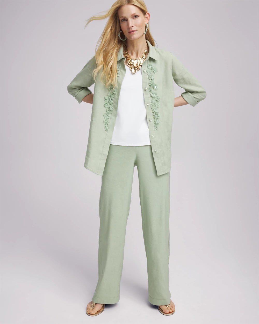 Linen Stretch Relaxed Pants, photo 1 of 5