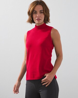 Sleeveless Mockneck Tank Sweater